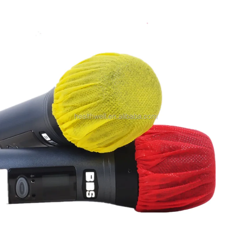 Colorful disposable microphone covers print logo