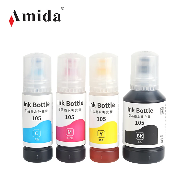 Чернила Amida совместимы с принтером EPSON ECOTANK ET7700/ET7750/L7188 105 пигментные красители