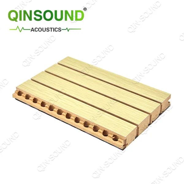 Recording Studio Soundproofing Fireproof Material Sound Insulation Floor Grooved Acoustic Panel