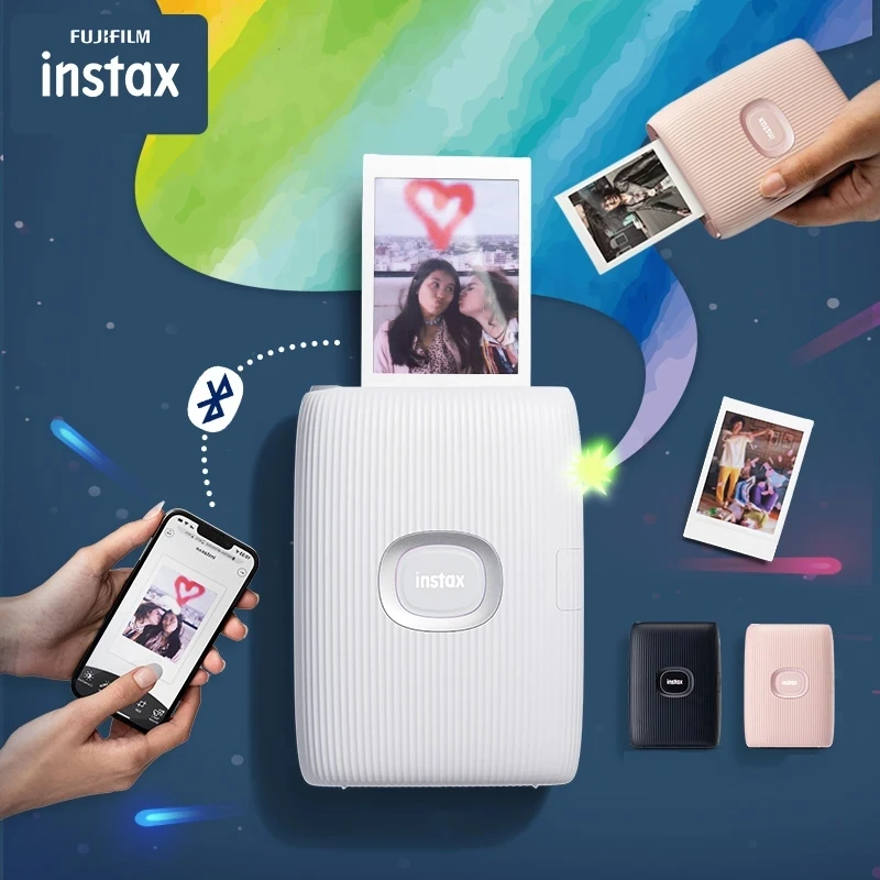 NEW Fujifilm Origin Instax Mini Link2 Printer Instant Smartphone Printer White /pink /Blue with Fuji Instax Mini Film