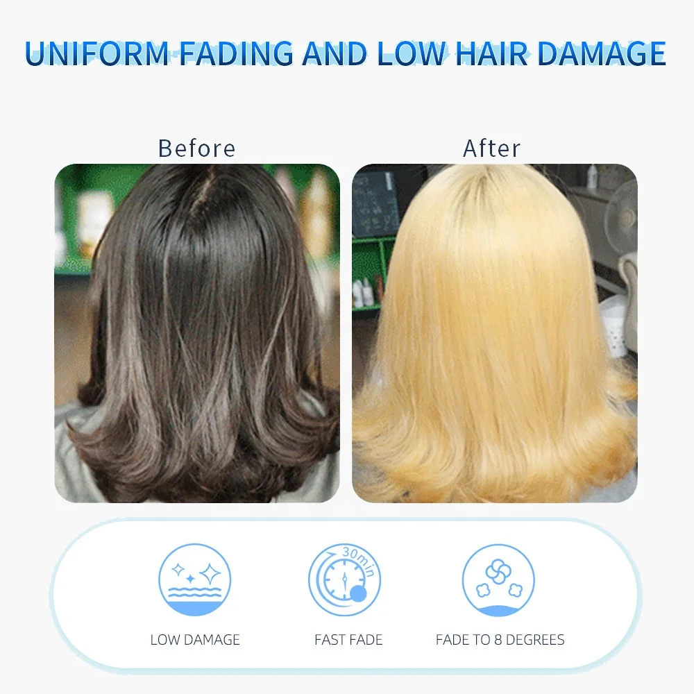 Профессиональный бренд перекиси волос Профессиональный лосьон для выцветания волос не повреждает волосы и имеет хороший эффект выцветания