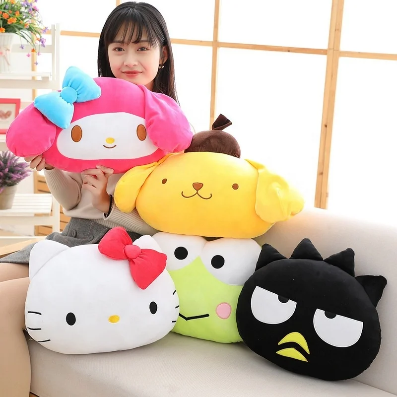 Плюшевая Подушка Hellokitty, теплая мультяшная мягкая подушка на диван, милая Автомобильная игровая Подушка, подарок девушке