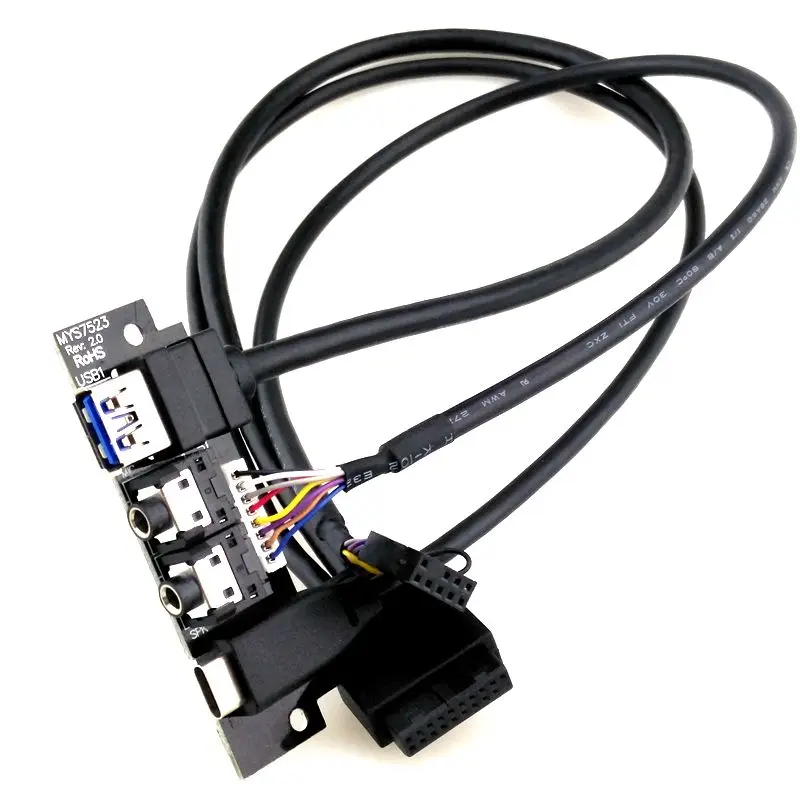 factory outlet PC Motherboard cable  usb 3.0+usb c+hd audio ports i/o board and with type C female internal wire cable