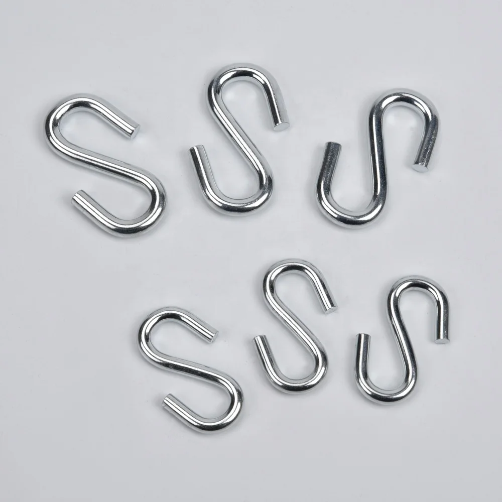 SH875  8mm zinc plated carbon steel S wire hook