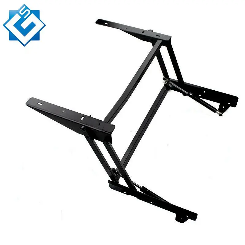 Convertible Metal Fitting Extendable Gas Spring Coffee Table Hardware with Hinged Storage Furniture Table Lift Mechanism