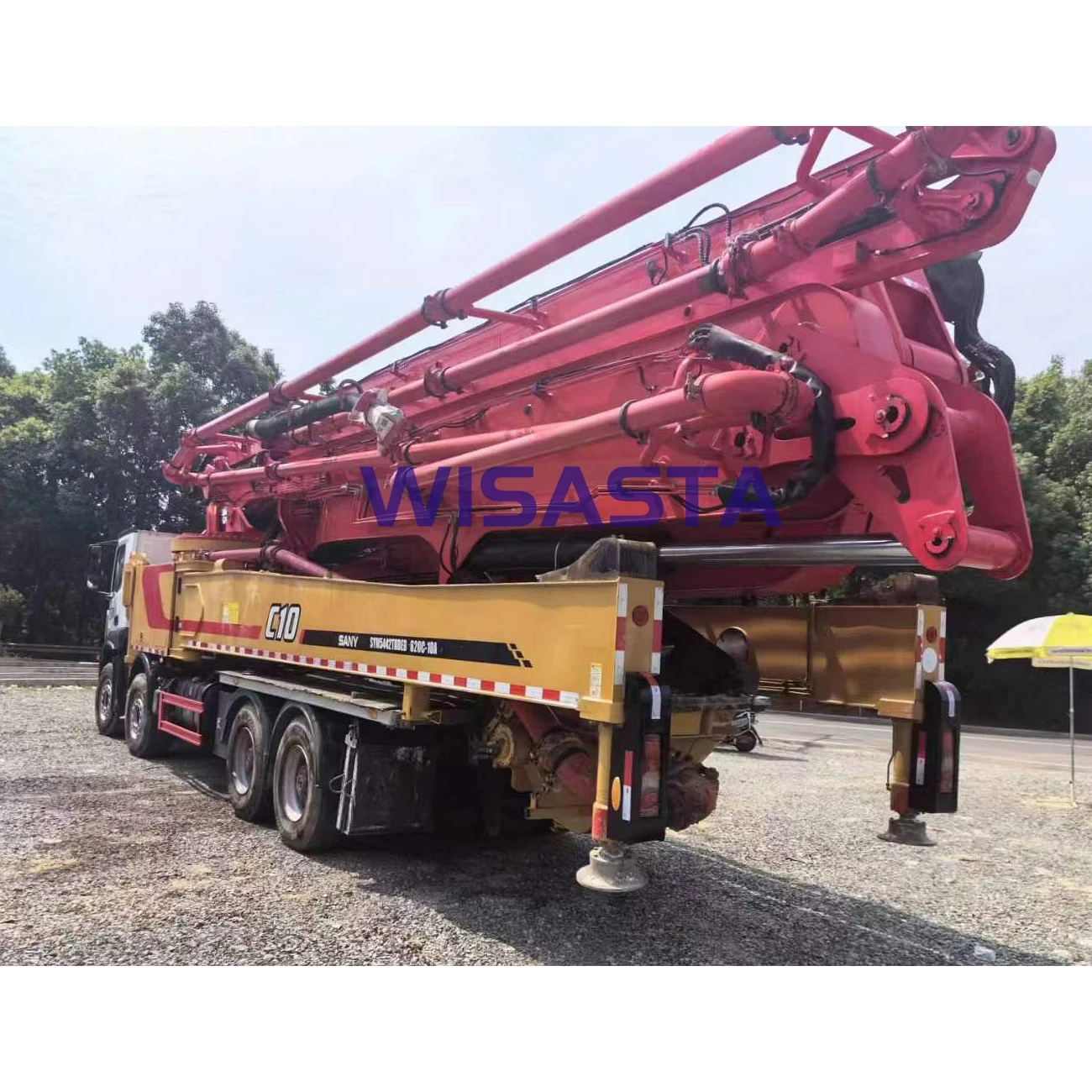 62 Meters Boom Used Pumping truck SANY 620C-10A mobile Concrete Pump Truck for sale