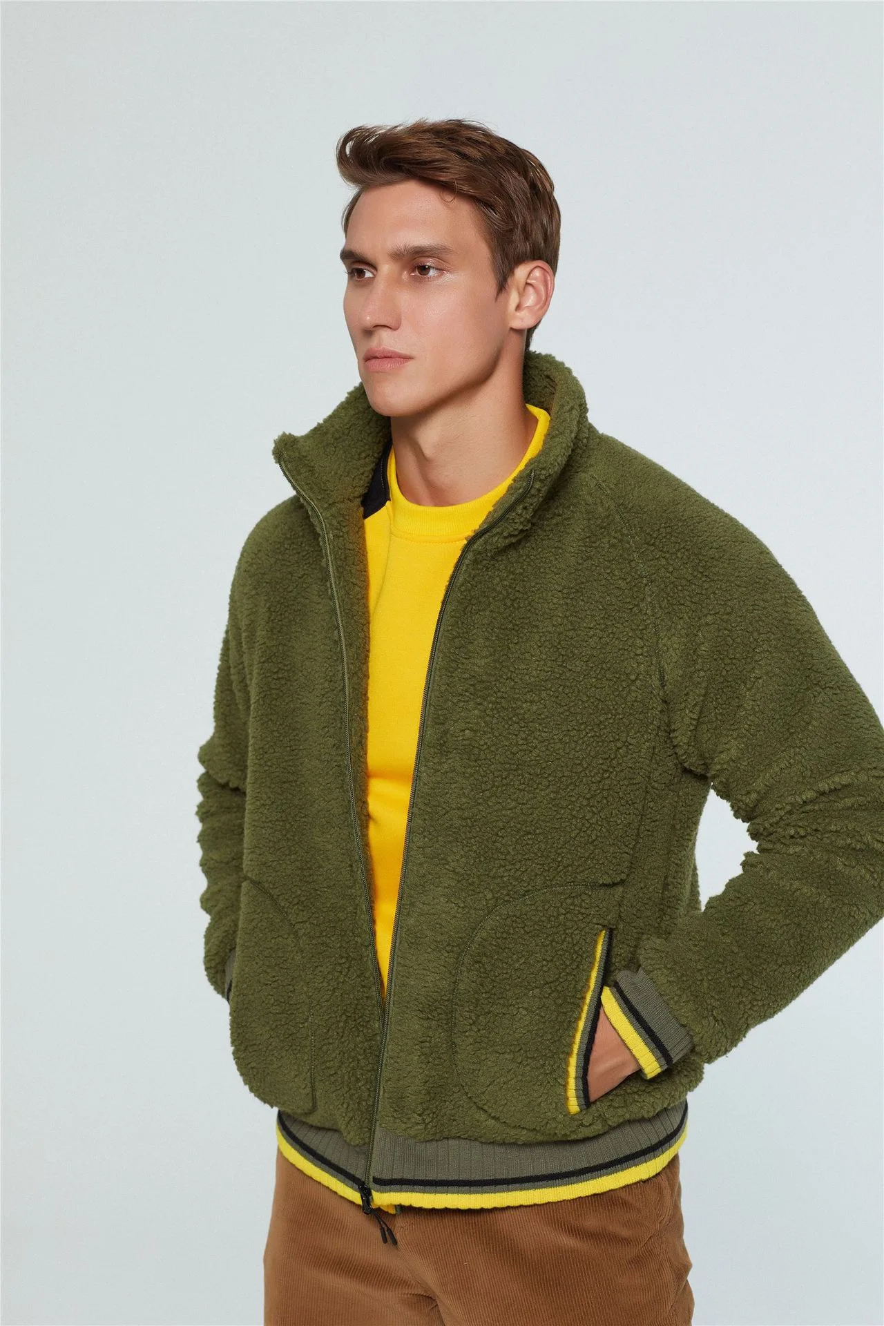 Hot Sale Winter Mens Oversize Teddy Jacket Lamb Wool Warm Jacket For Men