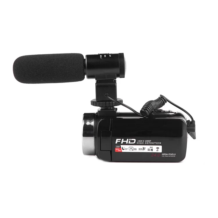 HDV01 портативная видеокамера с аудио вход Full HD CMOS сенсор черный клор