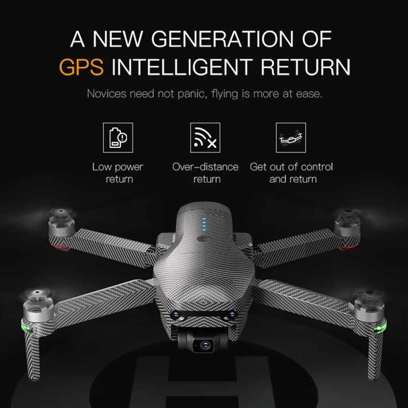 Глобальный Дрон GD96 GPS бесщеточный реальный 4K камера цифровой передачи изображения с передним и задним бинокулярным визуальным предотвращением препятствий