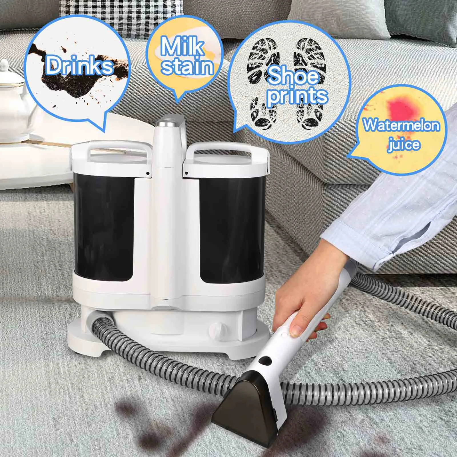 Gamana V22B Hot Sale Portable Wet Dry Fabric Cleaning Vacuum Carpet Cleaners