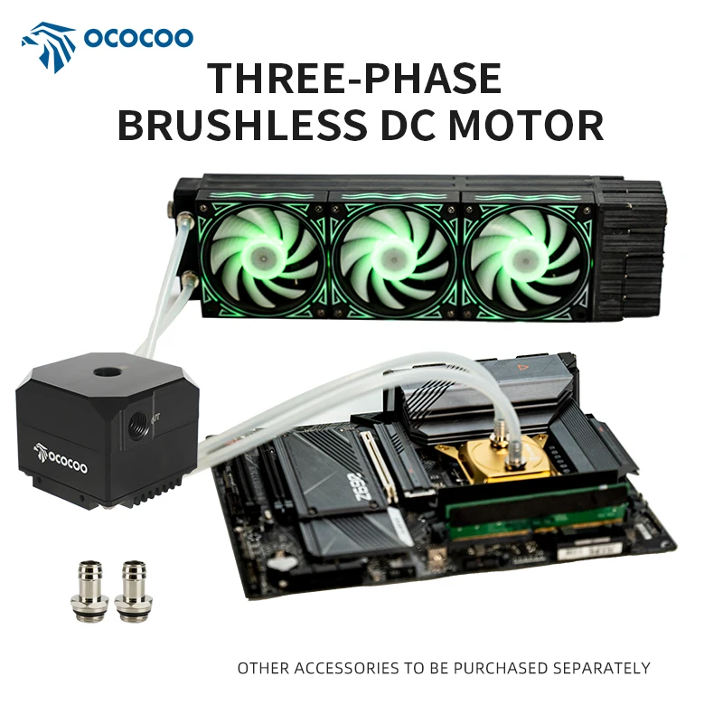 OCOCOO High flow Computer cooling system 12V support PWM Computer DC electric water pump