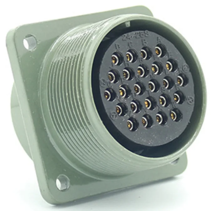 [GIET]MS3106A-24-28 MS3102A-24-28 Right Angle Connector Socket Locomotive Connector Metal threaded TQ plug Female 24pin