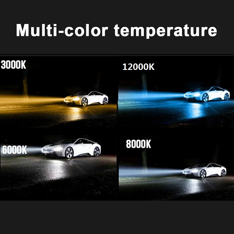 Автомобильный светодиодный 12SMD 3030 H4 H8 H11 H7 H9 H10 H1 9005 HB3 9006 HB4 6000K огни 12000Lm Авто Противо-Туманная фара