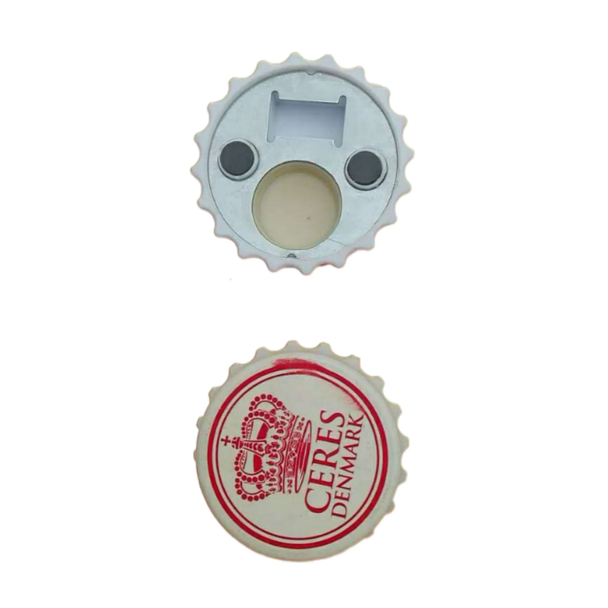 hard plastic ABS low MOQ custom prints magnetic round beer bottle opener and water bottle twist opener