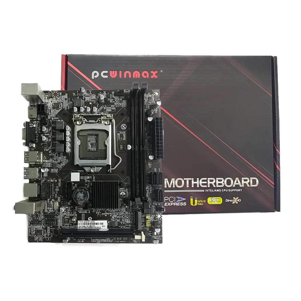PCWINMAX Manufacturer OEM Placa Madre H310 Socket LGA 1151 DDR4 MATX Desktop Computer Gaming Motherboard H310 H110 H510 H610