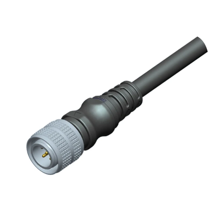 SIGNAL M12 Push-Pull Circular connectors black Male IP67 IP68 waterproof moulded on cable M12 connector