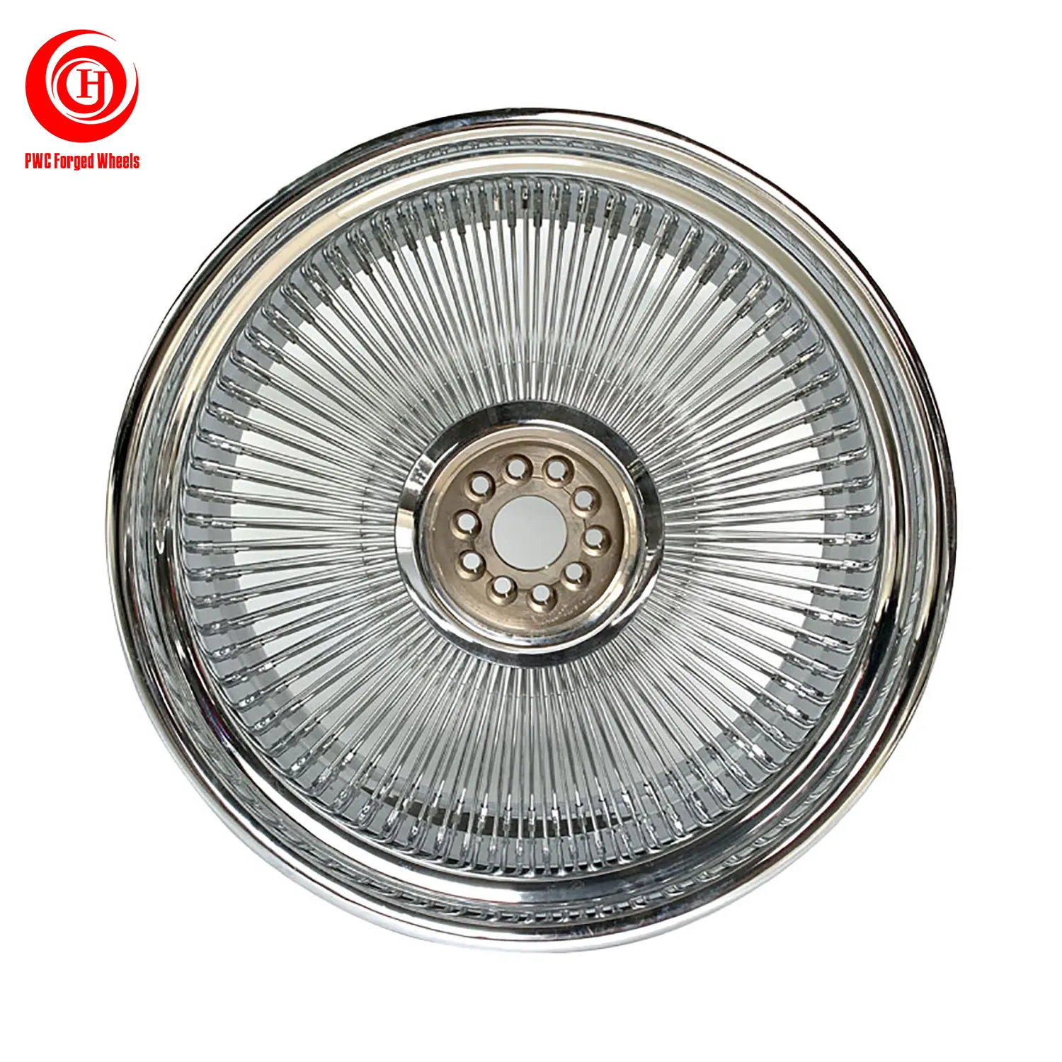 24 26 inch Custom Luxury Vintage Aluminum Alloy Gold Wire Wheels 100 Spoke Chrome Wire Wheel Rims