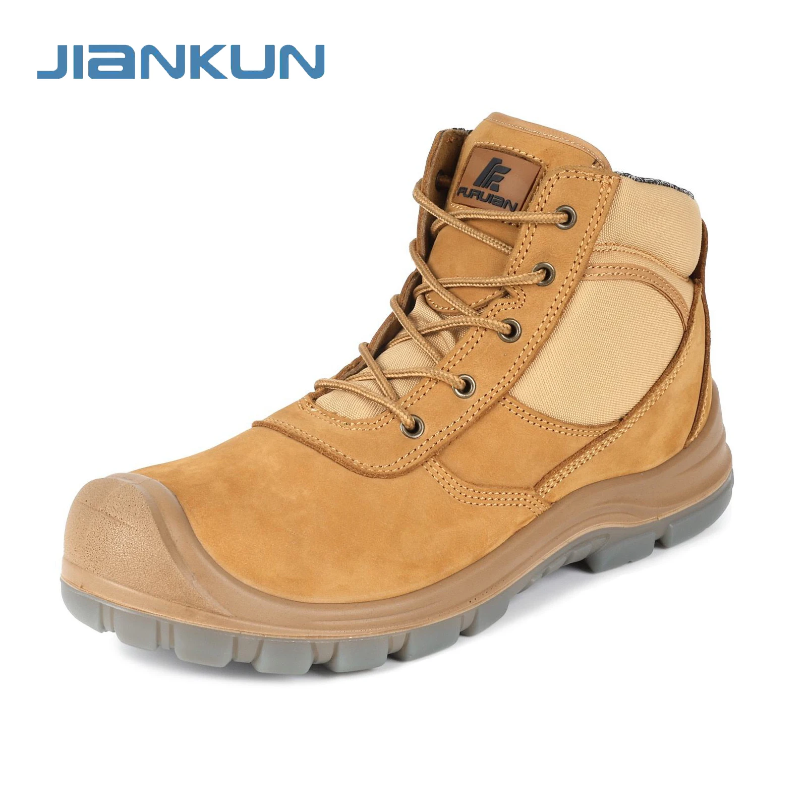 JIANKUN Wholesale High Performance Men Safety Shoes Toe Boots Style Steel Anti-puncture & Anti- Smash Fashion Nubuck Leather