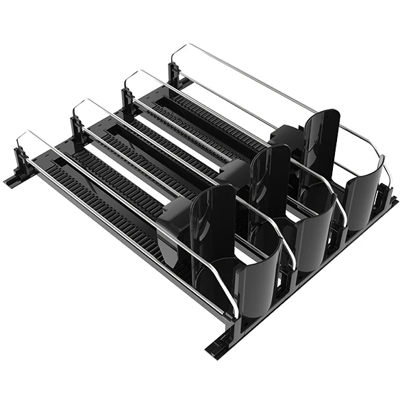 Soda Can Organizer Drink Fridge Grocery Store Shelf Pushers Divider Spring System