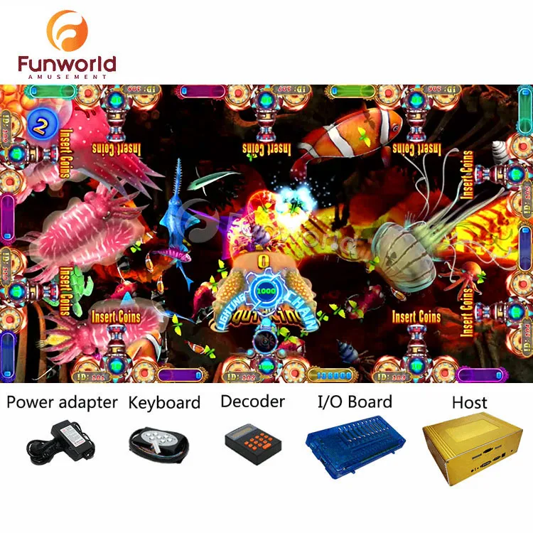 Fish Catching Game Fish Arcade Game Table Panda Master 2 Players Fishing Game Machine Ocean Monster 3