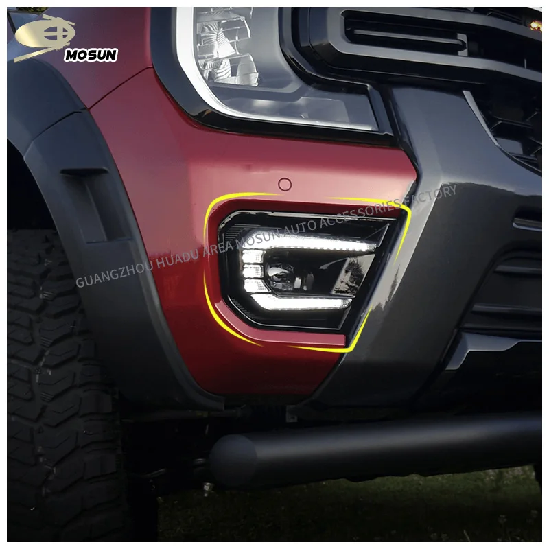 Daytime Running Light DRL with yellow white LED lamp Car Accessories for FORD RANGER WILDTRANK T9 2023 turn signal light