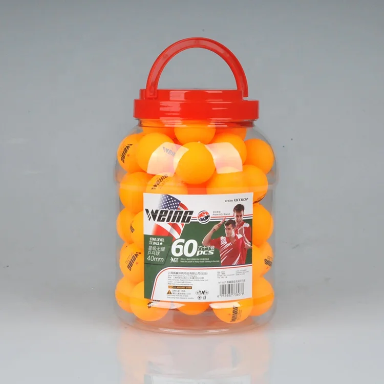 60pcs Standard Table Tennis Balls Durable PVC Ping-Pong Training Ball