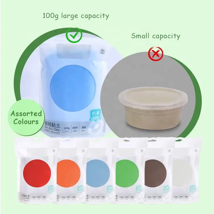 Wholesale Air Dry Soft Clay Colored Super Light Clay for Kids Education Toy