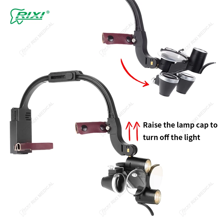 Dental Loupes 2.5X With Light Dental Loupes 3.5X With Lightweight Headgear Dental Loupes