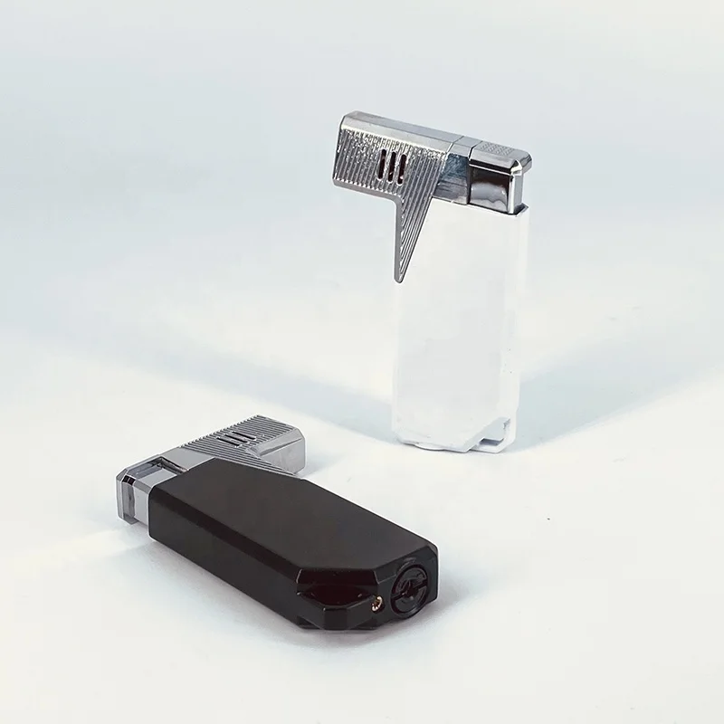 Wholesale custom inflatable torch lighter refillable butane gas two jet flame cigar lighter