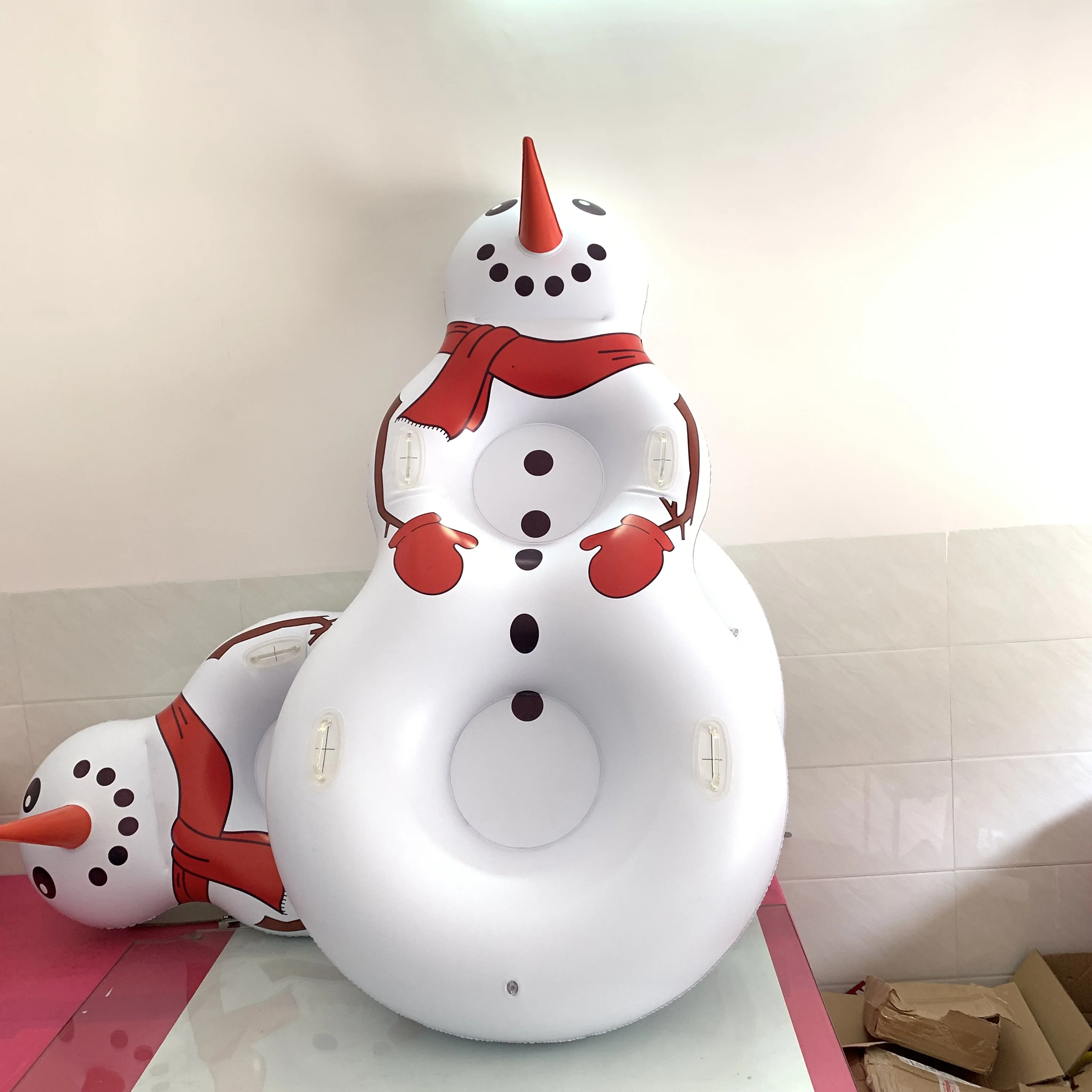 Factory Direct Sales Inflatable Snow Puppet Ski Ring Pvc Inflatable Environmental Protection Thick Sled Ski Ring