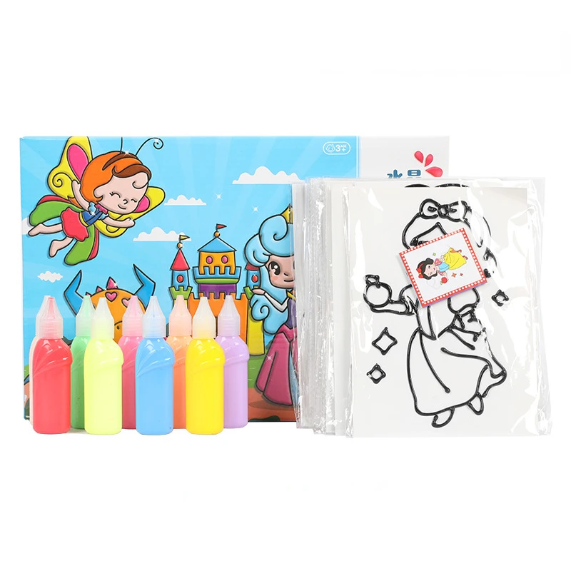 Cross border Amazon Free Bake Glue Set Glass Window Color Pigment DIY Crystal Window Sticker Customizable Wholesale