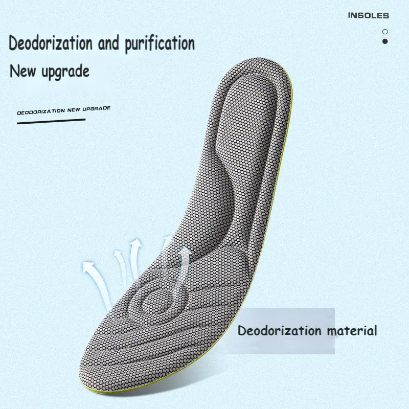 Arch Support Insoles Men Women Fashion Massage Anti slip Shoes Cushion Pads Solid Memory Foam Sole Orthotic Insole