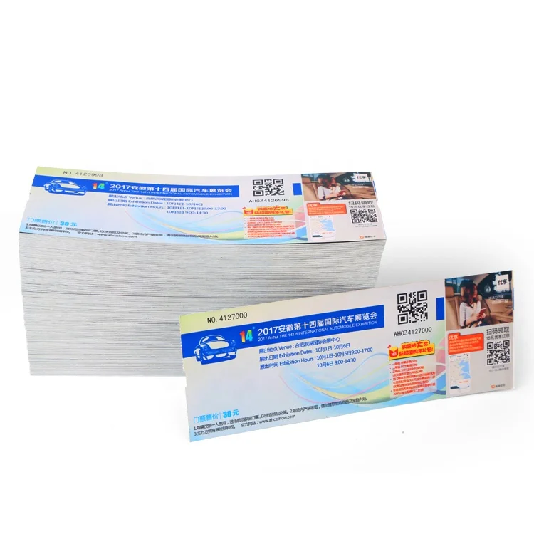 
Custom flight ticket airline thermal paper boarding pass, air fright tickets 