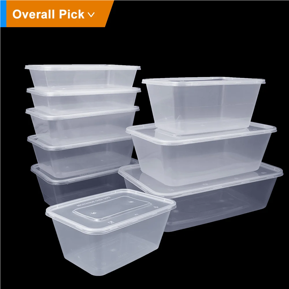 Large Medium Small Capacity Disposable Plastic Microwave Refrigerated Ductile Food Containers