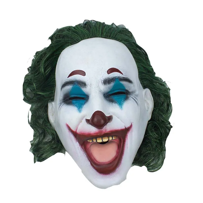 
Party costume devil scary action figures batman wig clown dolls green braid hair Halloween mask 