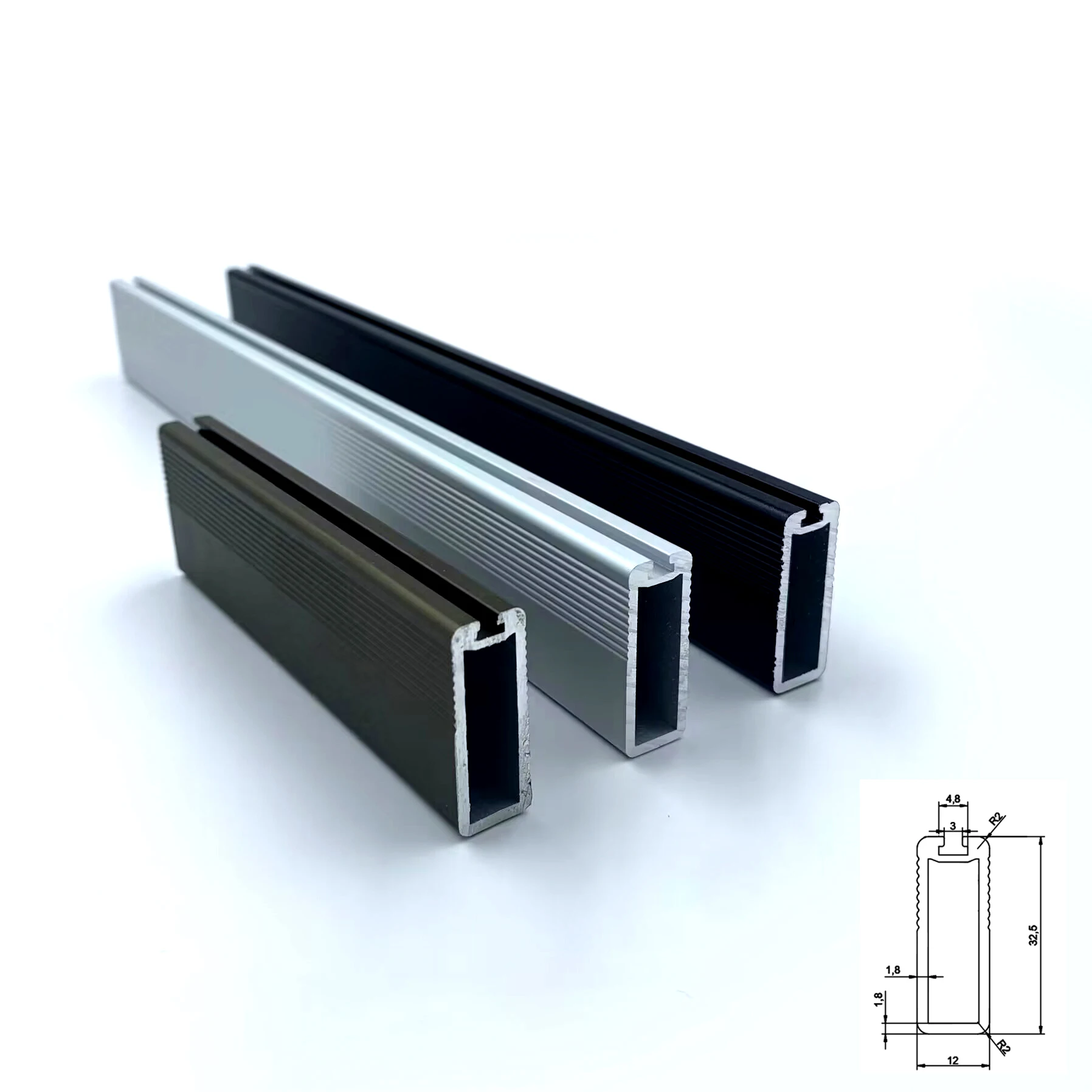 Aluminum Wardrobe Hanging Rod Holder Wardrobe Rail Bracket Wardrobe Tube Closet Rods