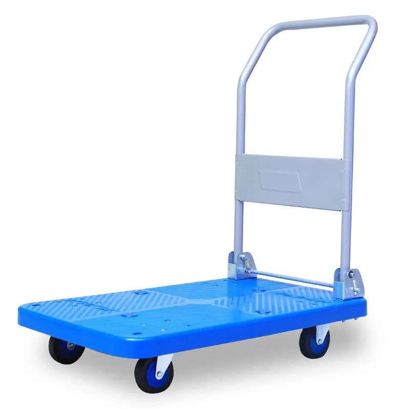 Satong производитель дешевые 300 кг. 4 дюйма Колеса Тележка из пластика логистики грузовик оборот прицеп