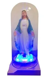 Wholesale Christian Plastic Statue Virgin Mary with LED sculpture