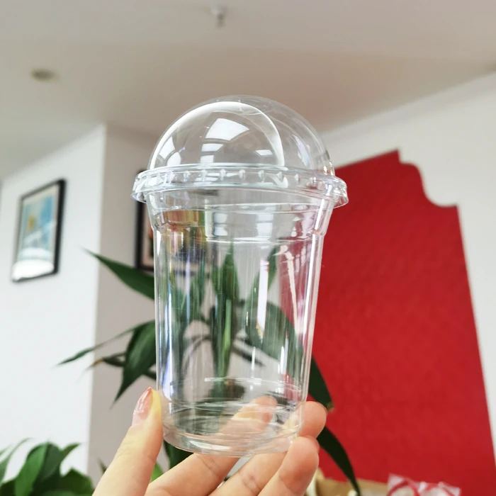 12oz 16oz 20oz 24oz Strong Quality PET Cold Milk Tea Cup Transparent Cold Drinking Plastic Cup With Lid