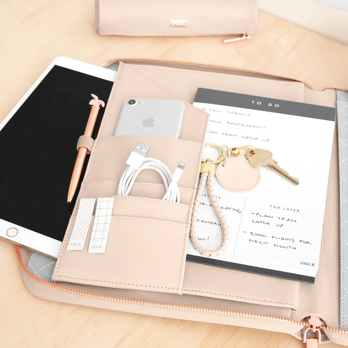 Custom PU Leather A5 Note Book Cover Removable Book Cover With Zipper
