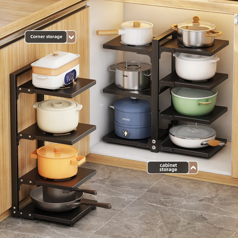 kitchen pots and pans hanger racks stainless steel adjustable pot pan lid rack under the sink storage rack for the kitchen