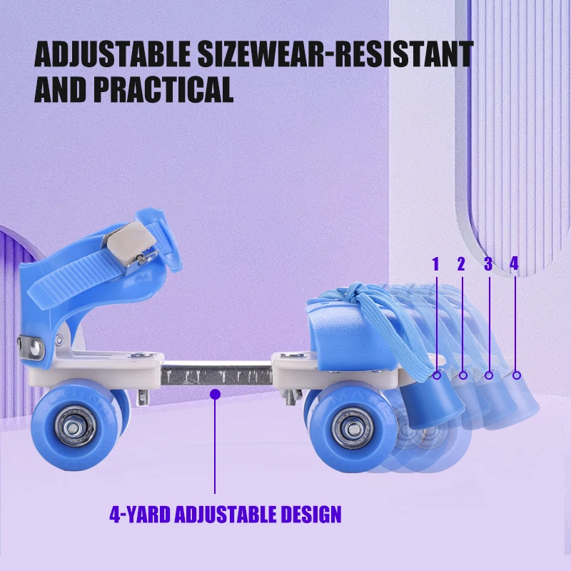 Adjustable Kids Skates for Boys and Girls High Quality Quad Speed Roller with Front Brakes for Summer and Spring