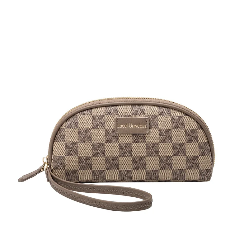 QB0038 Handbag stylish ladies wrist shell bag plaid card bag mobile phone bag coin purse passport holder