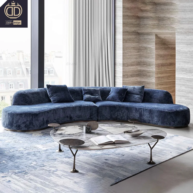 Hot Sale Rugiano Excellent Unique Sofa Sophisticated Italian Stylish Pierre Sofa Genuine Leather Sectional Cream Sofa