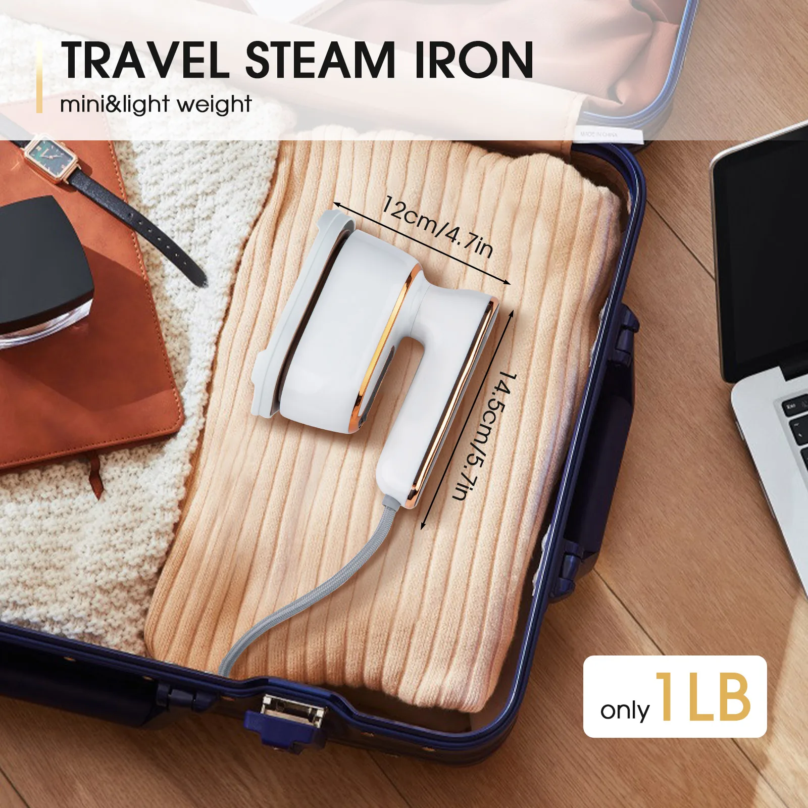 1000W Mini Rotating Steam Iron Handheld Wet and Dry Double Hot Steam Generator Portable Garment Steamer