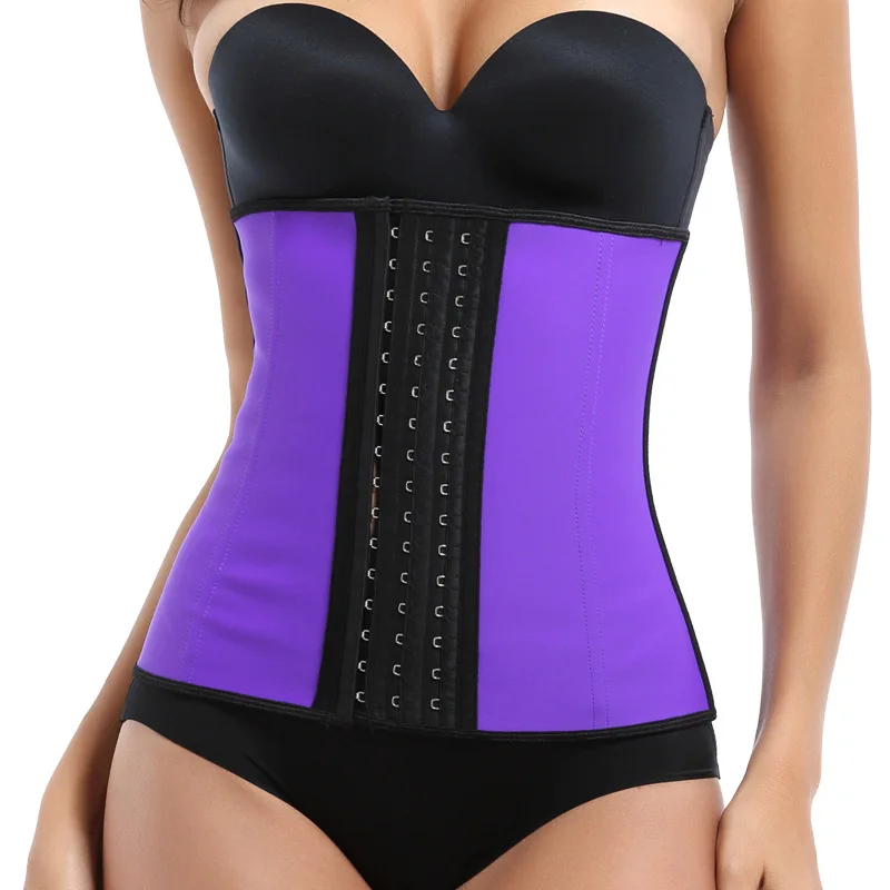 Latex 9 Steel Bones Waist Trainer Corset Shaper Women Tummy Control Fitness Support Underbust Cincher Shapewear Fajas