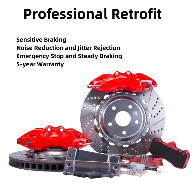 Universal Brake System 4 Pots Modified Big Brake Caliper Modified Racing Brake Caliper Discs for BMW/FORD/TOYOTA/VW/HONDA
