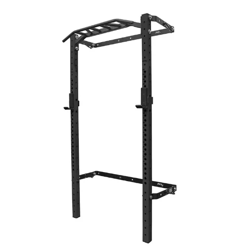 Hot-Selling Single Station Gym and Home Use Fitness Machine Wall-Folding Back Wall Mount Squat Rack with Multi-Grip Bar