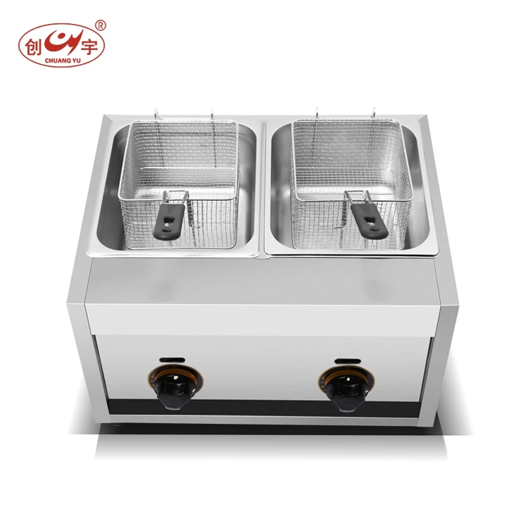 Factory Price 8L Capacity Stainless Steel Commercial Gas Fryer