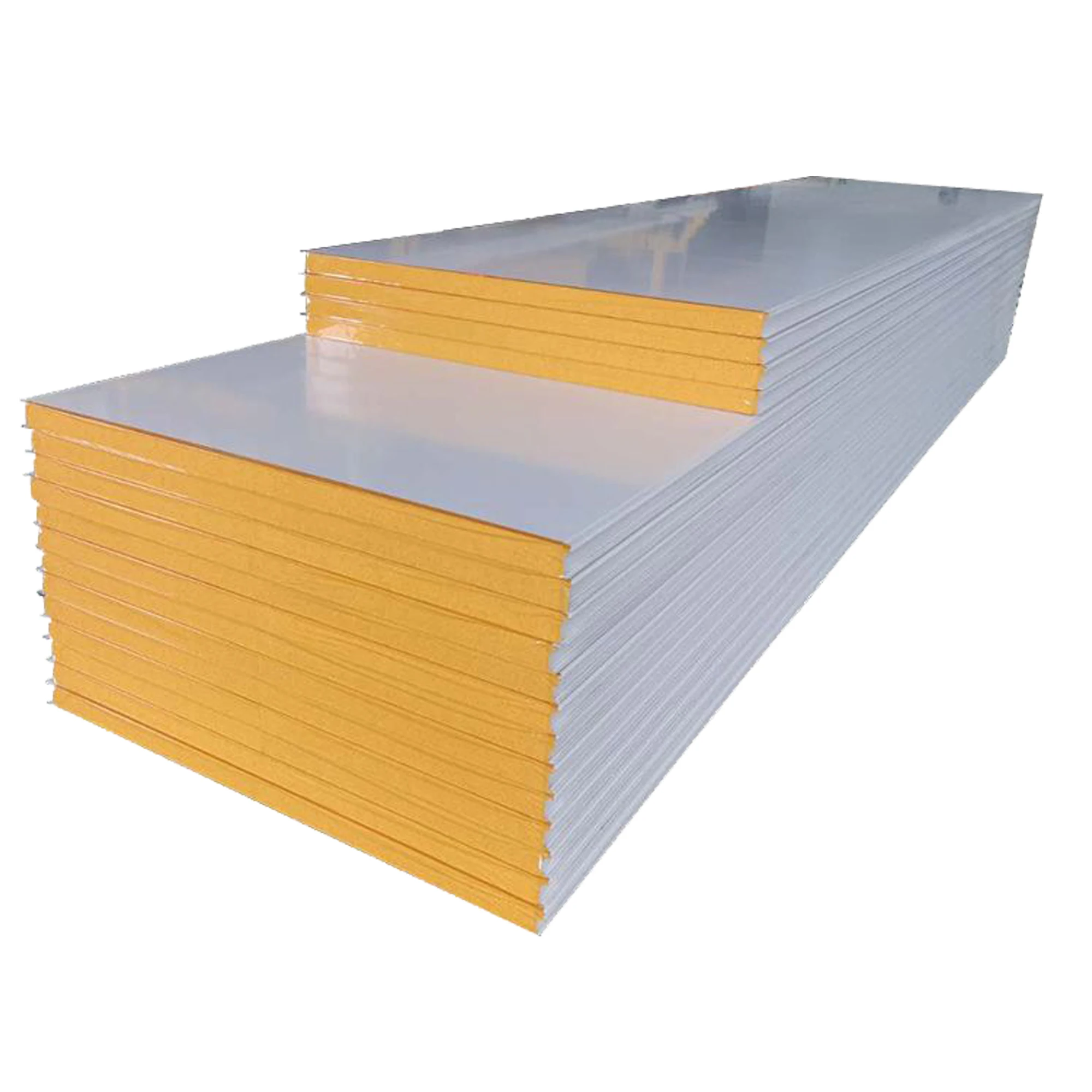 50mm 100mm 150mm Insulated Fireproof Eps Sandwich Panel Rock Wool PU Steel Roofing Walling Panels Factory Price